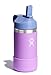 Hydro Flask Kids Water Bottle for School - Stainless Steel and Insulated with Straw Cap - 12 Oz in Anemone Purple
