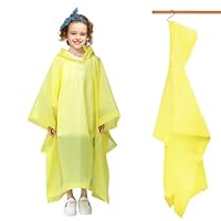 SwirlColor Waterproof Kids Raincoat with Hoods, EVA Kids Rain Poncho for Outdoor Camping Hiking Travel
