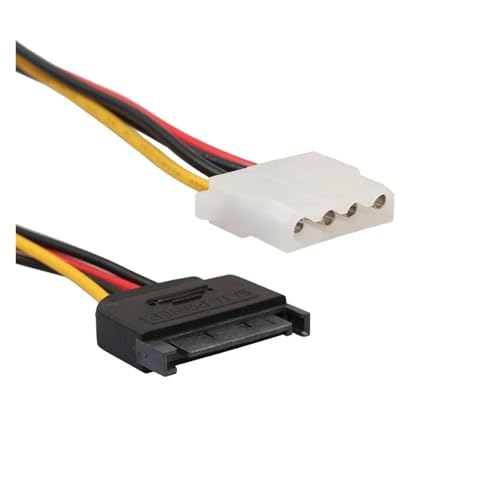 Cable adaptador de energía SATA a IDE 15 Pin macho a IDE 4 Pin hembra miniatura 2
