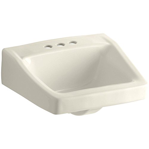KOHLER K-1728-47 Chesapeake Wall-Mount Bathroom Sink, Almond