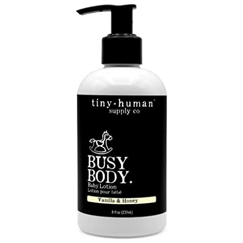Tiny Human Supply Co Busy Body Baby Lotion 8oz, 1 Pack, Vanilla & Honey, Natural Ingredients, No Added Dyes, Parabens or Phthalates Cover
