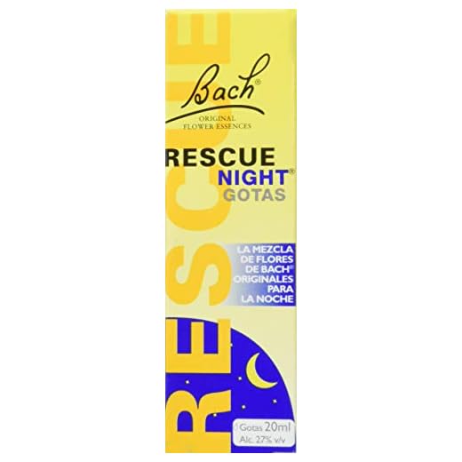 Bach - Rescue Night Multivitaminas en Gotas, Remedio Natural a Base de Flores que Ayuda a Descansar por la Noche - 20 ml