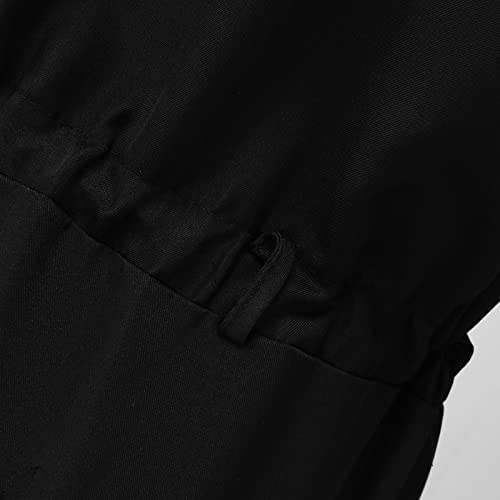 Mono para hombre con botones pantalones de peto monocolor verano ropa suelta ligera 5