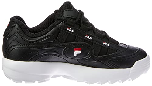 Tênis Fila D-Formation Criança-unissex, Preto/Branco/Vermelho, 27