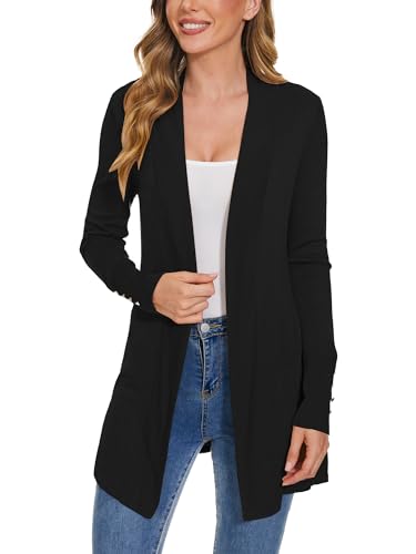 Cardigan for Women Dressy Casual Long Sleeve Open Front Knit Cardigan Sweaters3