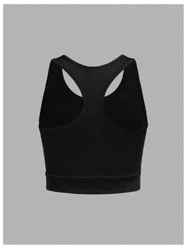 SweatyRocks Girl's 4 Pack Workout Tank Tops Sleeveless Crew Neck Sports Athletic Shirts4