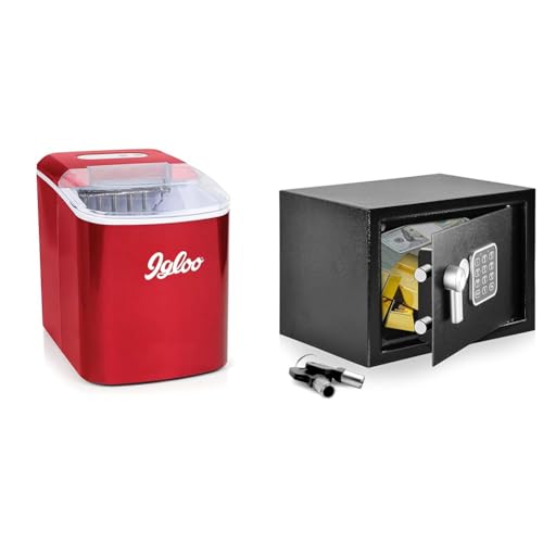 Igloo máquina de hielo automática 26 lb y caja fuerte digital miniatura 1