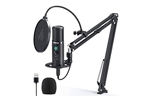 Maono AU-PM422 USB Microphone with Touch Mute Panel and Mic Gain Knob, Zero Latency Monitoring 192KHZ/24BIT Professional Cardioid Condenser Mic for Laptop, PC, Recording, Podcasting, Gaming, YouTube Maono AU-PM422 USB Microphone with Touch Mute Panel and Mic Gain Knob, Zero Latency Monitoring 192KHZ/24BIT Professional Cardioid Condenser Mic for Laptop, PC, Recording, Podcasting, Gaming, YouTube