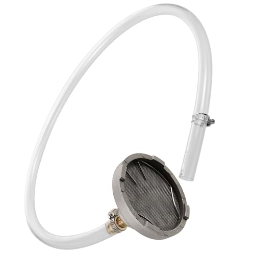 SEWACC Manguera de Succión Industrial Filtro Unidireccional para Bomba Neumática de Diafragma Accesorio de Aluminio y Acero Inoxidable 304 Conexión G1/2 para Filtración de Residuos