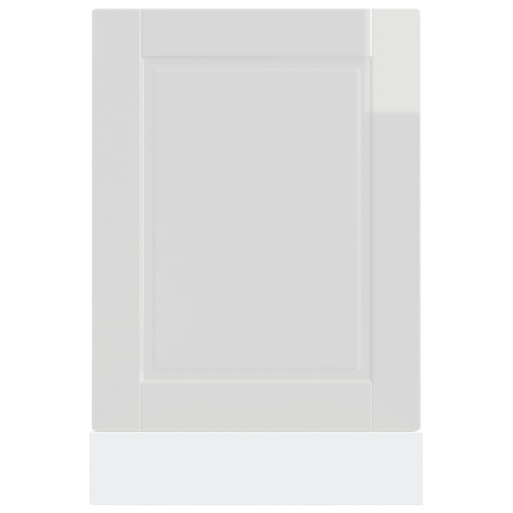 Porto - Panel para lavavajillas (45 x 1,5 x 57 cm, madera brillante, 45 x 1,5 x 57 cm, placa de puerta para lavavajillas, ahorra espacio, fácil de limpiar, versátil para comedor y despensa)