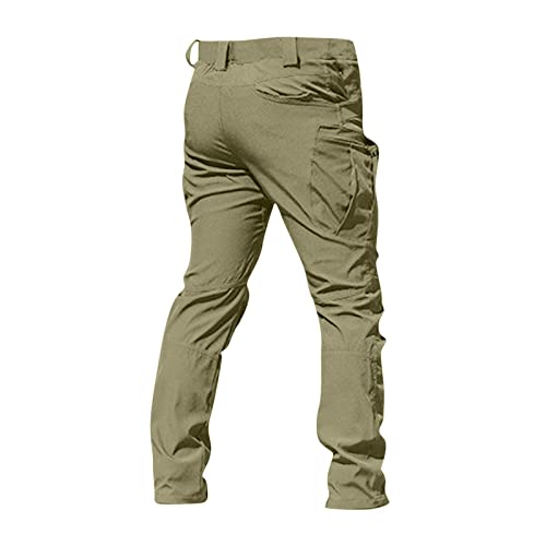OIOLOYJM Military Cargo Pants for Men Hiking Relaxed Fit Work Waterproof Stretch Tactical Lightweight Outdoor Travel Pant
