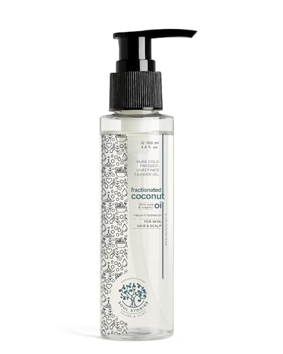 Image of Soul Stories Fractionated Coconut Oil 100ml | 100% Pure & Natural Lightweight Carrier Oil for Hair, Skin & Body | Fast Absorbing Moisturizer | Ideal for Essential Oil Blends | Rich in Vitamin E & Lauric Acid