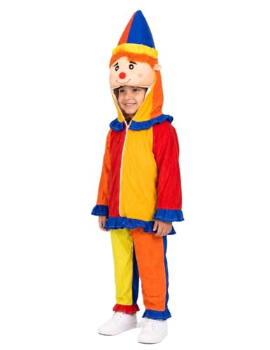 Image of BookMyCostume Clown Joker Fancy Dress Collection - Colorful Circus Performer & Funny Character Outfits for Boys and Girls - Ideal for School Annual Day, Role-Play, Birthday Events & Halloween Costume