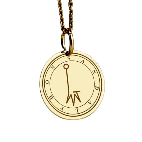 Collier archange Sandalphon pendentif argent plaqué or mixte