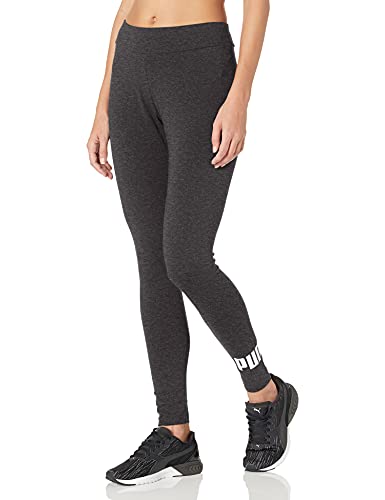 PUMA Women's Essentials Logo Leggings, Dark Gray Heather, Small