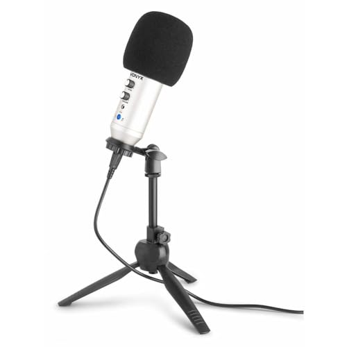 Microphone Studio USB anti-bruit avec retour casque et corps métallique rigide