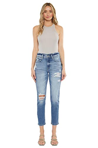 SALT TREE Kan Can USA Women's Dark Wash Five Pocket Button Fly Mid Rise Denim - kc5118