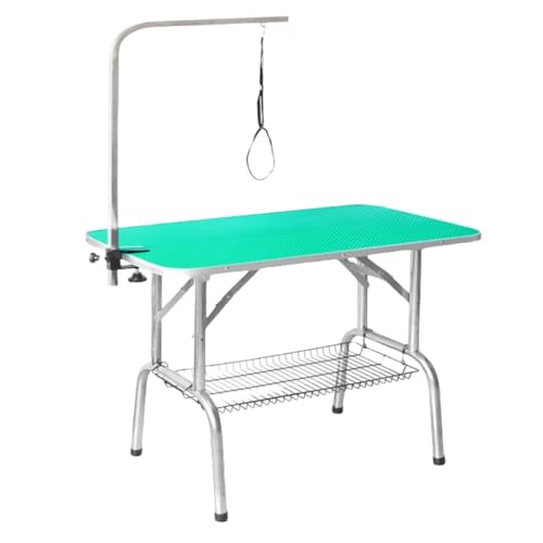 Vifxucyトリミングテーブルリミングテーブル 折りたたみ トリミング台 大型犬 中型犬 小型犬 グルーミングテーブル 耐荷重200kg 折畳機能 静電気防止 トリミングアーム トリミング用 (B,96*56*78cm)