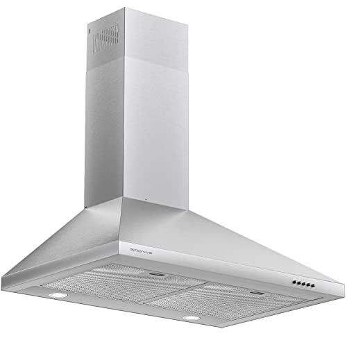 SOONYE 30 inch Stainless Steel Range Hood, 600 CFM Wall...