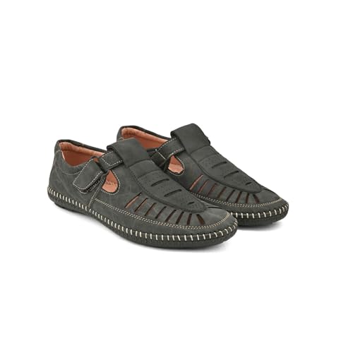 Image of Centrino Men's Fisherman Sandals | Sporty & Casual Summer Footwear | Adjustable Fit with soft cushion Padding | Closed-Toe Comfort & Durability (9284)
