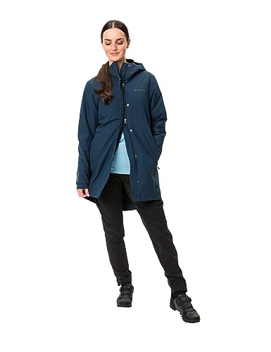 VAUDE Cyclist II gefütterter Parka für Damen – Gefütterter Wintermantel fürs Radfahren, wasserdichte & atmungsaktive Damen Winterjacke mit 2-Wege-Reißverschluss – ideal für den Winter