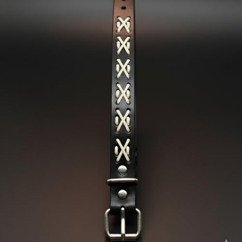Image of THE MEN THING REBEL STITCH - 18mm Genuine Leather Adjustable Bracelet for Men & Boys (9 inch)