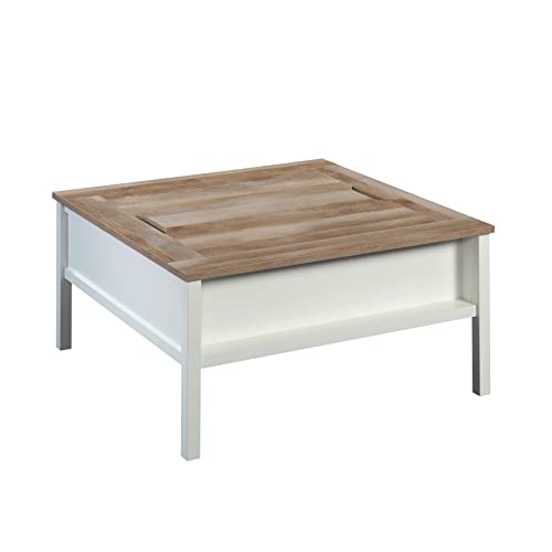 Sauder Cottage Road Coffee Gaming Table With Removable Top, Soft White Finish #TOP3