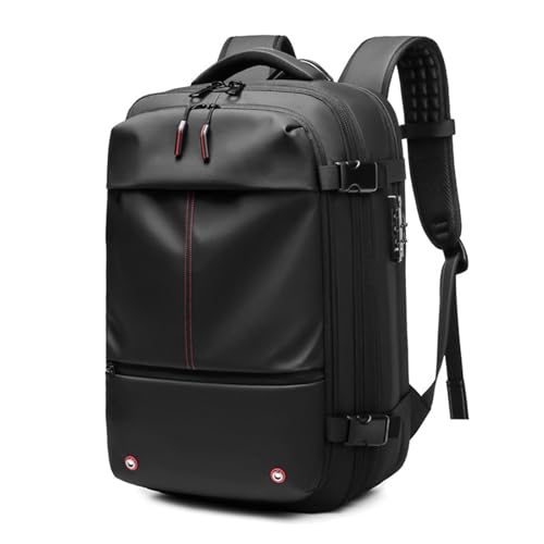 Generisch Ezy Vac Rucksack, Ezyvac Air Vacuum compression Rucksack With Pump, Airvac Backpack with Built in Vacuum (Schwarz)