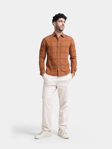 Image of GLORYBOYZ Men's Full Sleeve Checkered Casual Cotton Shirt S-2XL