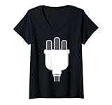 Photo Gallery donna plug easy plug e socket coppia costume di halloween maglietta con collo a v Photo Gallery donna plug easy plug e socket coppia costume di halloween maglietta con collo a v