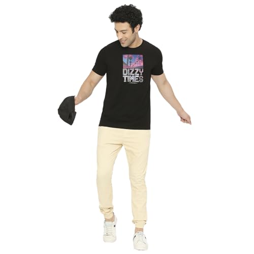 Image of Spykar Men's Slim Fit Mid Rise Trouser