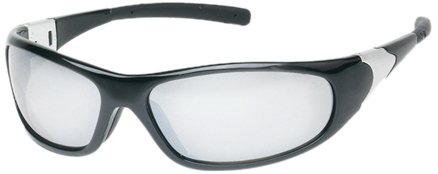 Liberty Glove & Safety 1726T ProVizGard Cyclone Protective Eyewear with Rubber Temple Tips, Indoor/Outdoor Lens, Black Frame (Case of 12 Pairs)