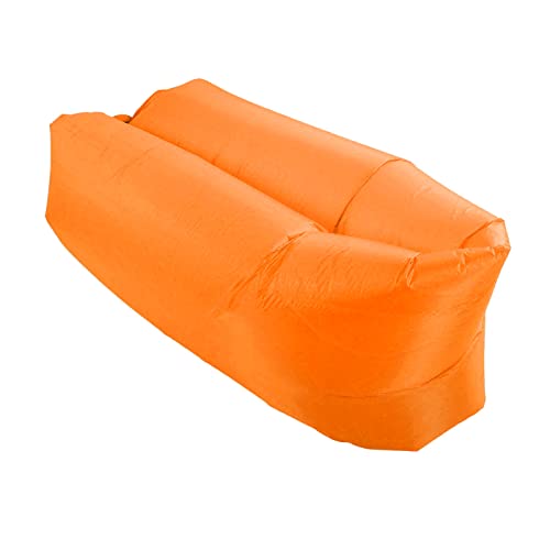 Haofy Inflatable Lounger Air Sofa, Foldable Easy Inflation Abrasion Comfortable Inflatable Sofa Portable for Outdoor (Orange), Haofyk3aegwbd1f-13