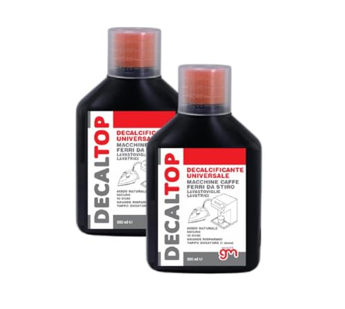 MagazziniGM Decaltop, Decalcificante per 10 Dosi di Decalcificazione, Manutenzione Macchina da Caffè, Naturale Biodegradabile, Tappo dosatore per le 10 Dosi, 500ml (2)