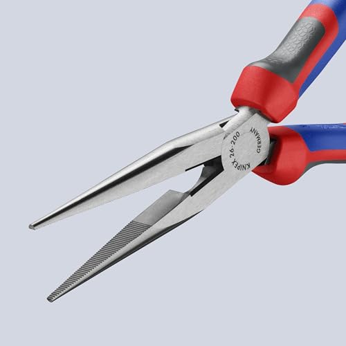 KNIPEX Tools - Long Nose Pliers With Cutter, Multi-Component (2612200), Multi-Colour, 8 inches - Image 4