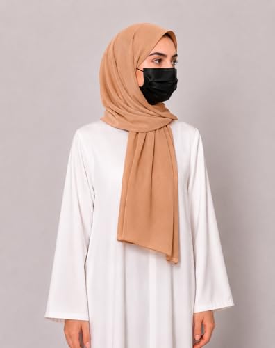 Image of Premium Georgette Hijab for Girls & Women | Lightweight and Breathable | Combo Pack of 4 | 180 cm x 70 cm