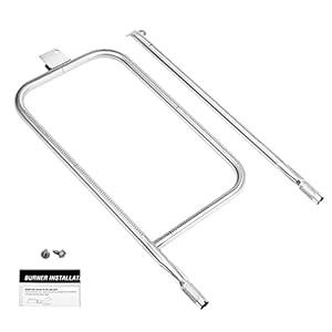 Barbqtime 65032 Grill Burner Tube for Weber Q300 Q3000 Q320 Q3200 404341 57060001 586002 Gas Grills, 304 Stainless Steel Burner Kits Replacement for Weber Q Series 60036, 80385