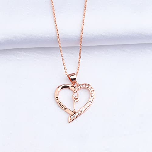 Figure Skating Necklace - Ice Skater Jewelry for Skate Lover Gifts3