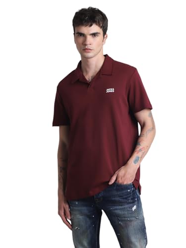 Image of Jack & Jones Polo Collar Slim Fit Pure Cotton T-Shirt