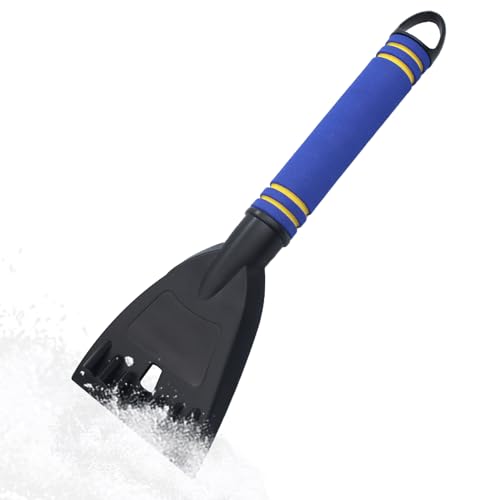 GZYULAN Rascador Hielo Coche,Rasqueta Hielo Coche,Rascador de Hielo para Luna de Coche,Raspador Hielo Coche,Material ABS,Agarre Suave Antideslizante (Azul)