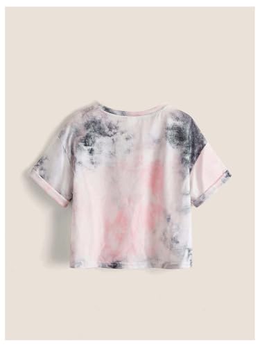 SOLY HUX Girl's Tie Dye Letter Graphic Tees Summer Crew Neck Short Sleeve Casual T Shirts2