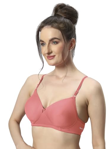 Image of SONARI Wire Free Padded Bra | Medium Padding for Support, Medium Coverage, Soft Cotton Polyester Material, Adjustable Straps with Hook & Eye Closure, Wash Only - 007