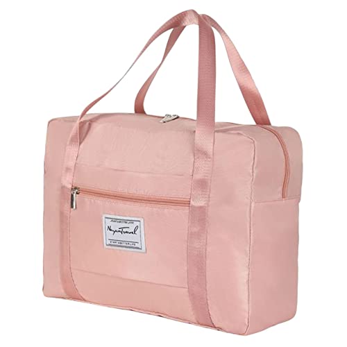 Sport Donna Bagaglio Cabina Uomo Viaggio Leggero Bagaglio a Mano GranDimensioni Borsa Weekend Resistente all'acqua, Rosa, L