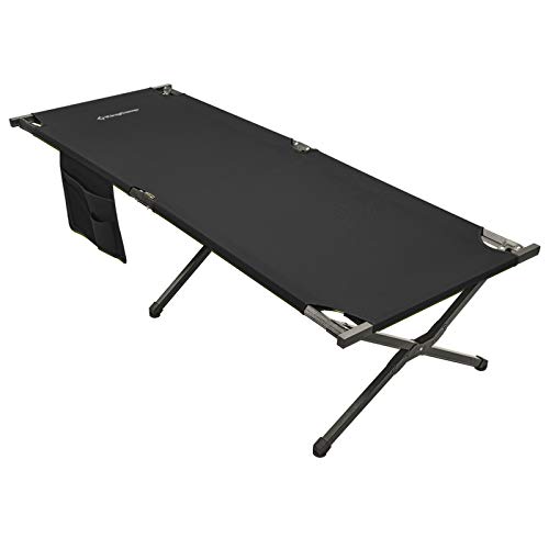 KingCamp Camping Sleeping Cot Folding Bed 81” x 30” Extra Wide for Adults Heavy Duty Portable for Indoors & Outdoors Use, Black, one Size