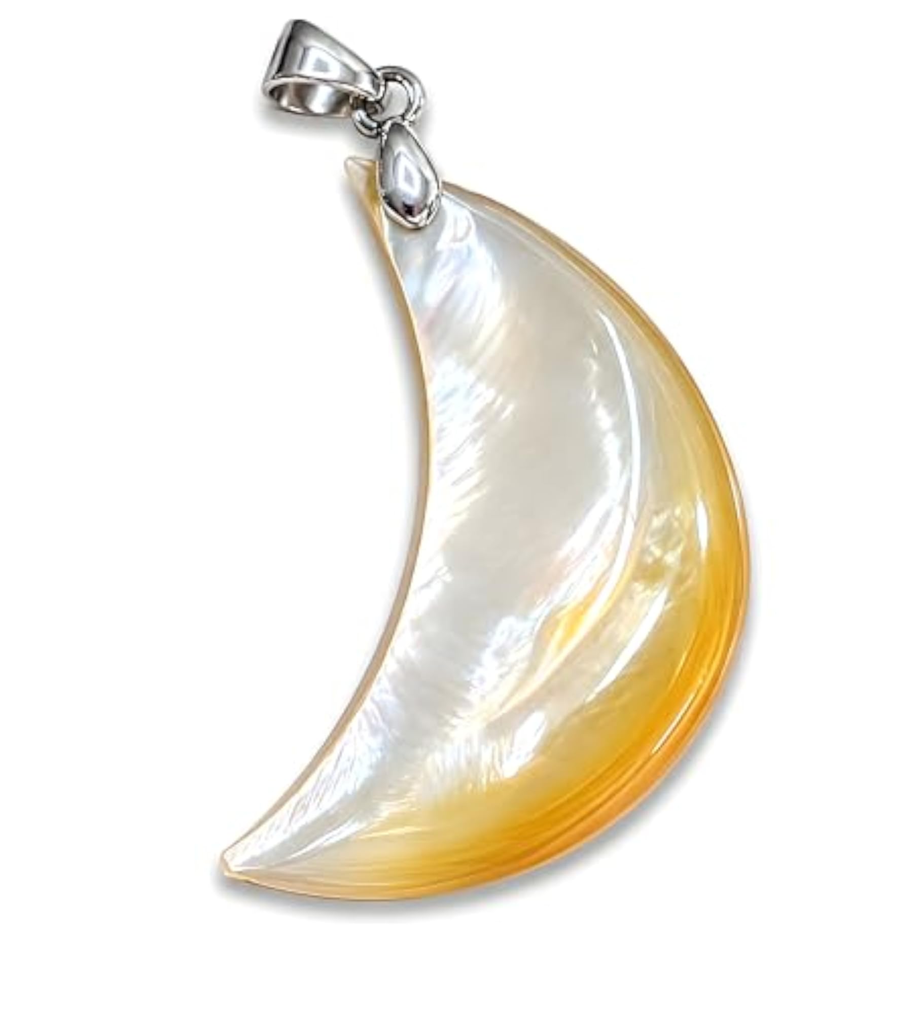 Natural Mother of Pearl Crescent Moon Pendant