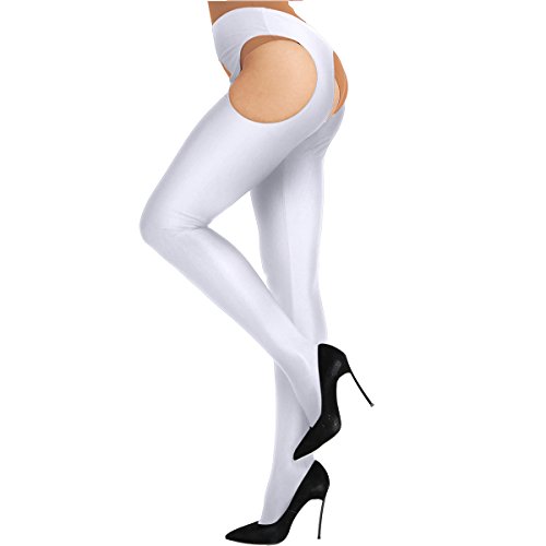 Image of CHICTRY Women's Tights Control Top Pantyhose Toe Garter Belt Hollow Out Stockings Panties
