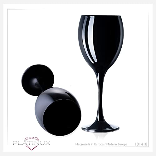 Verres à vin d'exception Platinux noirs de 320 ml au style épuré - 7