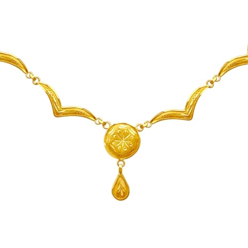 Image of P.C. Chandra Jewellers Swarna Rekha 22KT (916) Yellow Gold Necklace for Women & Girls - 1.22 gram