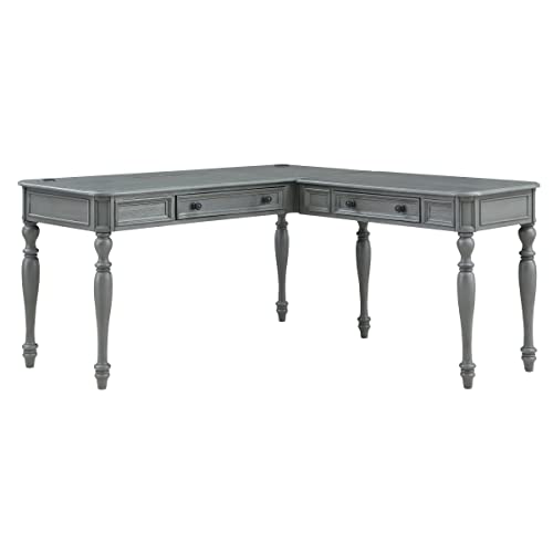OSP-Home-Furnishings-Country-Meadows-L-Shape-Desk-with-2-Full-Drawers-and-Power-Hub-Plantation-Grey OSP Home Furnishings Country Meadows L Shape Desk with 2 Full Drawers and Power Hub Plantation Grey
