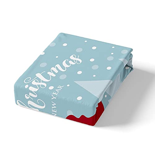 Scandinavian Christmas Santa Gnomes Bedding Sets Christmas Tree Bed Sheets Xmas Santa Dwarf Fitted Sheet Cute Cartoon Sheet Set Deep Pocket 4 Pieces Top Flat Sheet 2 Pillow Cases Queen #TOP3